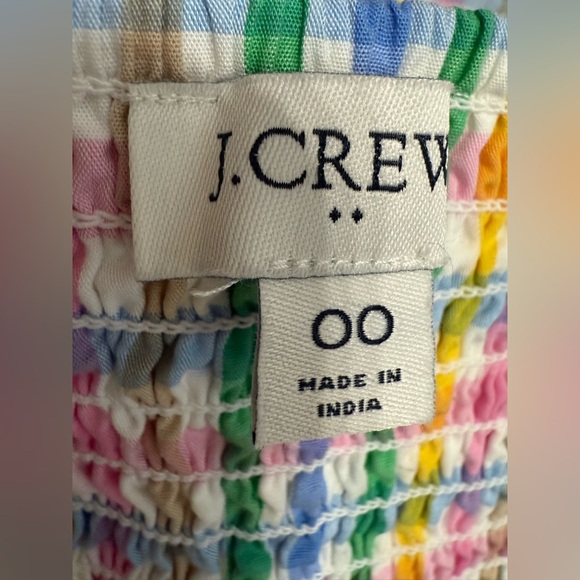 J Crew Multicolor Gingham Long Dress Women Size XS - Picture 6 of 9